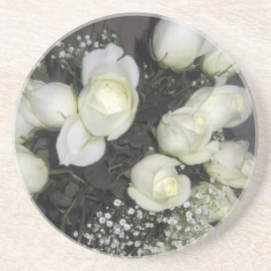 GORGEOUS BOUQUET DER WEISSEN ROSEN GETRÄNKEUNTERSETZER