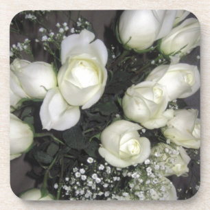 GORGEOUS BOUQUET DER WEISSEN ROSEN GETRÄNKEUNTERSETZER