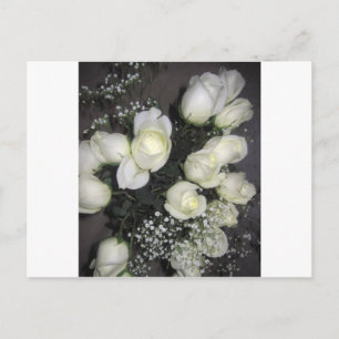 GORGEOUS BOUQUET DER WEISSEN ROSEN POSTKARTE
