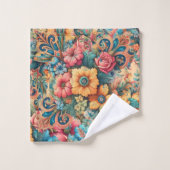 Gorgeous Bouquet von Blume Badhandtuch Set (Waschlappen)