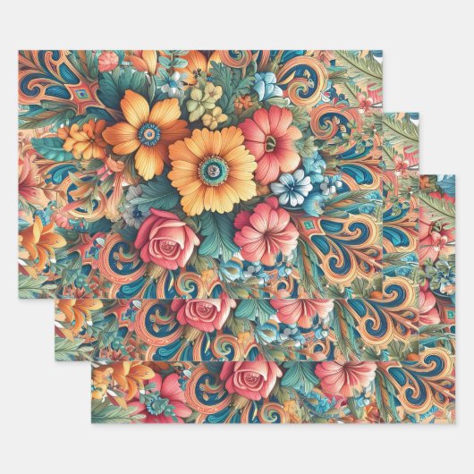 Gorgeous Bouquet von Blume Geschenkpapier Set (Set)