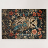 Gorgeous Brown Owl William Morris Inspiriert Puzzle (Horizontal)