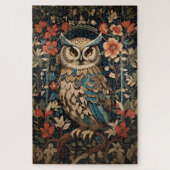 Gorgeous Brown Owl William Morris Inspiriert Puzzle (Vertikal)