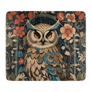 Gorgeous Brown Owl William Morris Inspiriert Schneidebrett