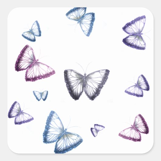 Gorgeous Butterfells Quadratischer Aufkleber (Vorderseite)