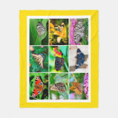 Gorgeous Butterflies Collage, 9 Fotos Fleecedecke (Vorderseite)