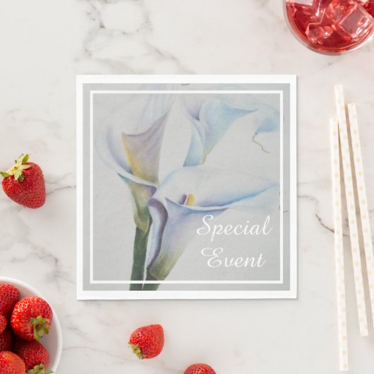Gorgeous Calla Lilies Party Serviette (Beispiel)