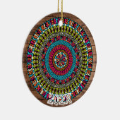 Gorgeous Chakras Mandala Individuelle Name Message Keramik Ornament (Rechts)