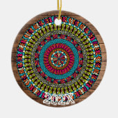 Gorgeous Chakras Mandala Individuelle Name Message Keramik Ornament (Vorne)