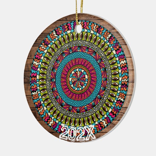 Gorgeous Chakras Mandala Individuelle Name Message Keramik Ornament (Links)