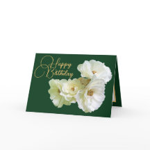 Gorgeous Chic White Rose Floral Bouquet Geburtstag