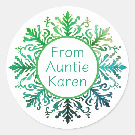Gorgeous Christmas stickers personalized (Vorderseite)