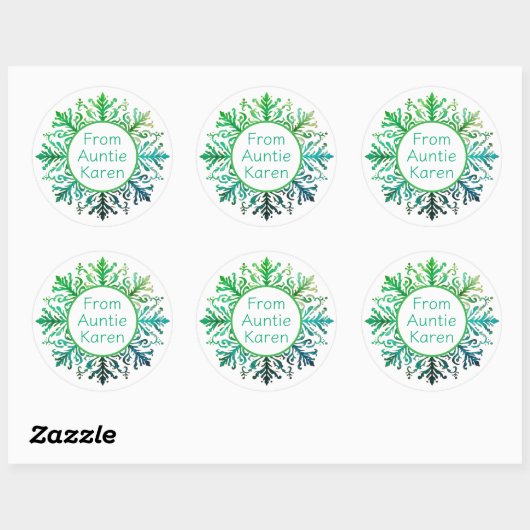 Gorgeous Christmas stickers personalized (Blatt)
