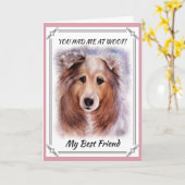 GORGEOUS COLLIE KARTE (Gelbe Blume)