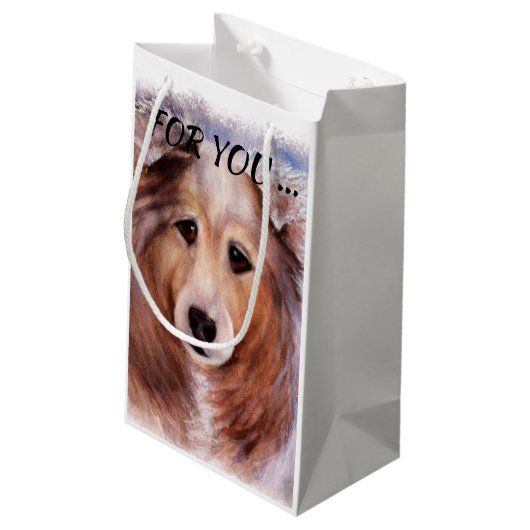 GORGEOUS COLLIE KLEINE GESCHENKTÜTE (Rückseite Schrägansicht)