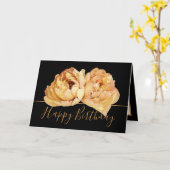 Gorgeous Cream Peony Chic Floral Bouquet Geburtsta Karte (Gelbe Blume)