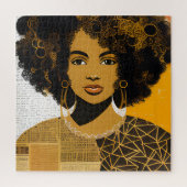 Gorgeous Curly Hair Afrikanische Frauenkollektion Puzzle (Vertikal)