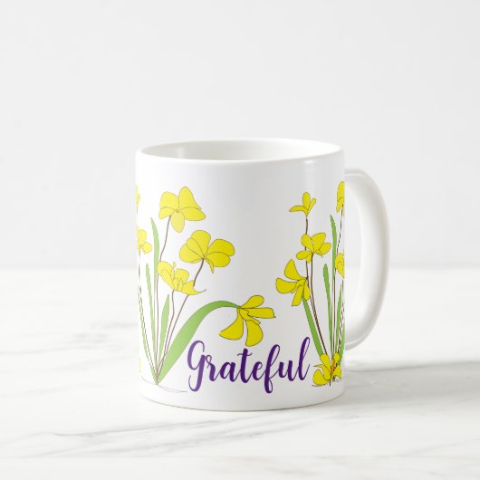 Gorgeous Daffodil Blume Kaffeebücher Kaffeetasse (VorderseiteRechts)