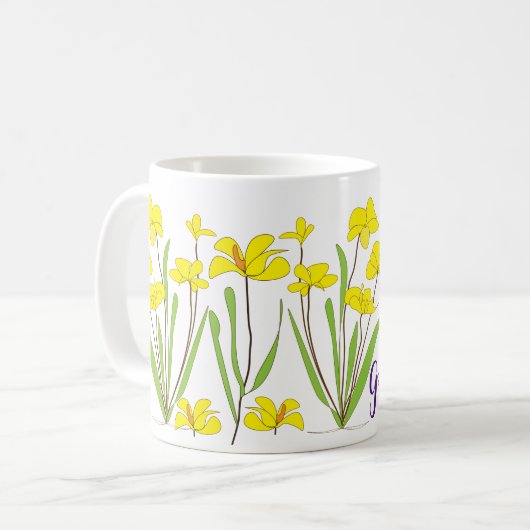 Gorgeous Daffodil Blume Kaffeebücher Kaffeetasse (Vorderseite Links)