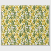 Gorgeous Daffodils Pattern Geschenkpapier (Flach)