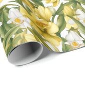 Gorgeous Daffodils Pattern Geschenkpapier (Rolleneckpunkt)
