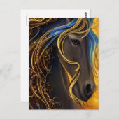 Gorgeous Dark Horse Triptych Postkarte (Vorne/Hinten)