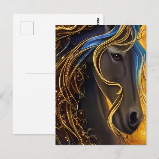 Gorgeous Dark Horse Triptych Postkarte (Vorne/Hinten)