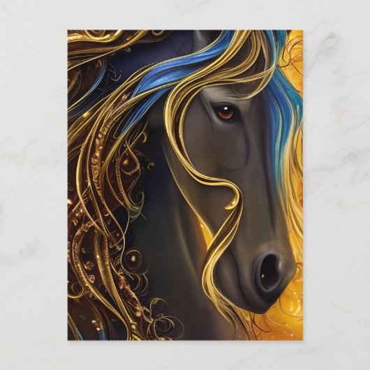 Gorgeous Dark Horse Triptych Postkarte (Vorderseite)