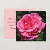 Gorgeous Deep Pink Rose Einladung (Vorne/Hinten)