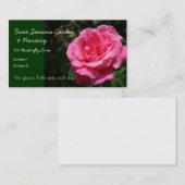 Gorgeous Deep Pink Rose Visitenkarte (Vorne/Hinten)