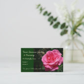 Gorgeous Deep Pink Rose Visitenkarte (Stehend Vorderseite)