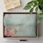 Gorgeous Distressed Pink Flowers on Edge of Seidenpapier (Geschenk)