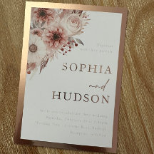 Gorgeous Divine Blush Wedding Rose Gold Border