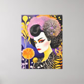 Gorgeous Drag Queen Lila Orange Leinwanddruck (Vorderseite)