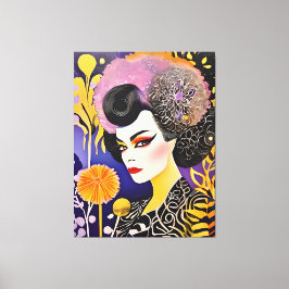 Gorgeous Drag Queen Lila Orange Leinwanddruck