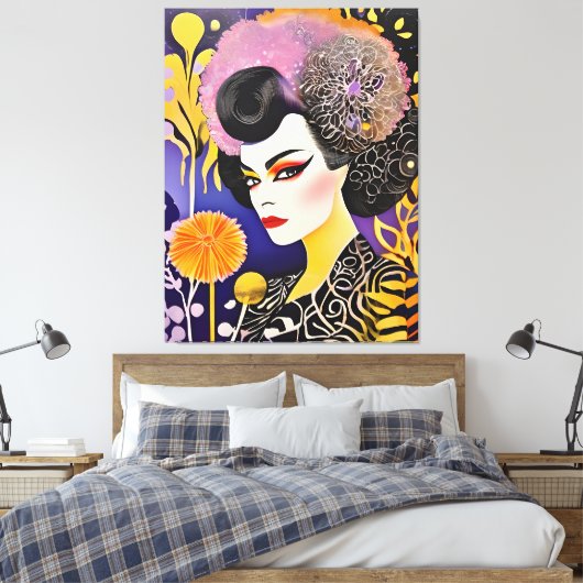 Gorgeous Drag Queen Lila Orange Leinwanddruck (Insitu (Schlafzimmer))