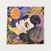 Gorgeous Drag Queen Lila Orange Wandteppich (Vorderseite (Horizontal))