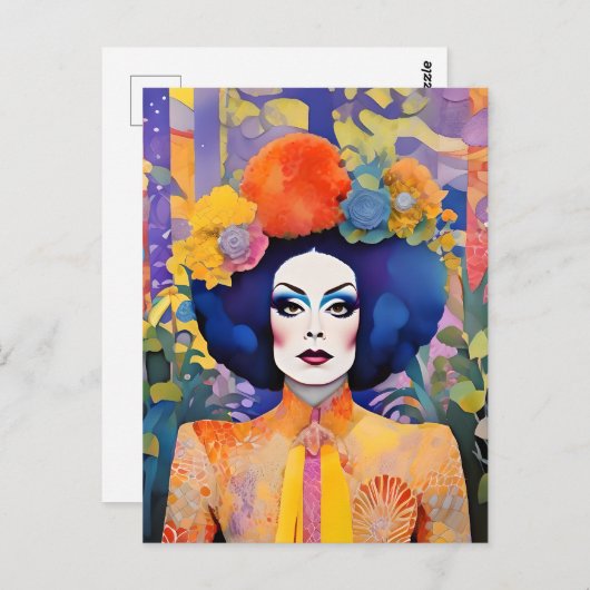 Gorgeous Drag Queen Postkarte (Vorne/Hinten)