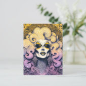 Gorgeous Drag Queen Yellow Lila Postkarte (Stehend Vorderseite)