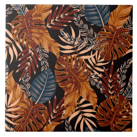 Gorgeous Earth Tone Tropical Fliese (Vorderseite)
