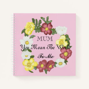Gorgeous Editable Wild Rose Notizblock
