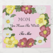 Gorgeous Editable Wild Rose Schaumweinetikett (Einzelnes Label)