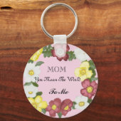 Gorgeous Editable Wild Rose Schlüsselanhänger (Vorderseite)