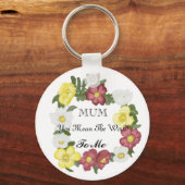 Gorgeous Editable Wild Rose Schlüsselanhänger (Vorderseite)