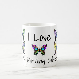 Gorgeous Elegant Butterfliegen mit Typografie Kaffeetasse