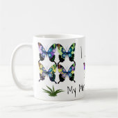 Gorgeous Elegant Butterfliegen mit Typografie Kaffeetasse (Links)