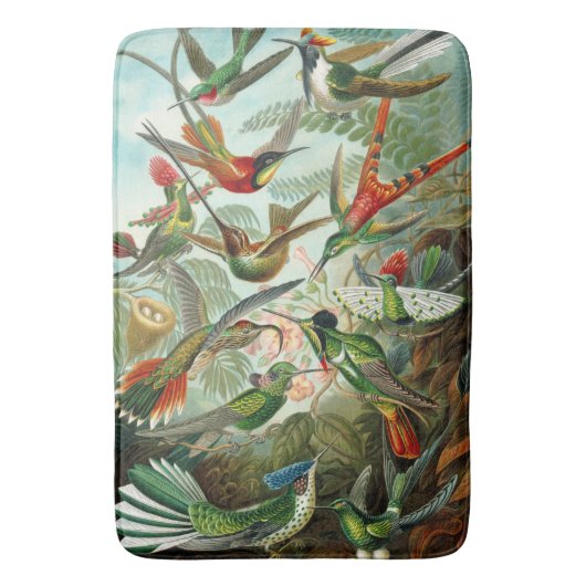 Gorgeous Ernst Haeckel Hummingbirds Badematte (Vorderseite Vertikal)
