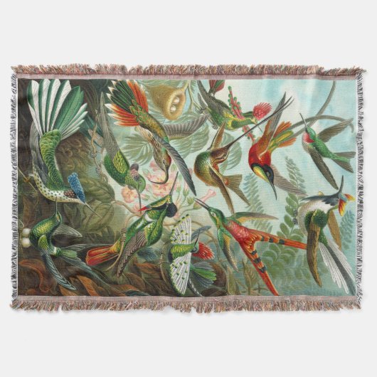 Gorgeous Ernst Haeckel Hummingbirds Decke (Vorderseite)