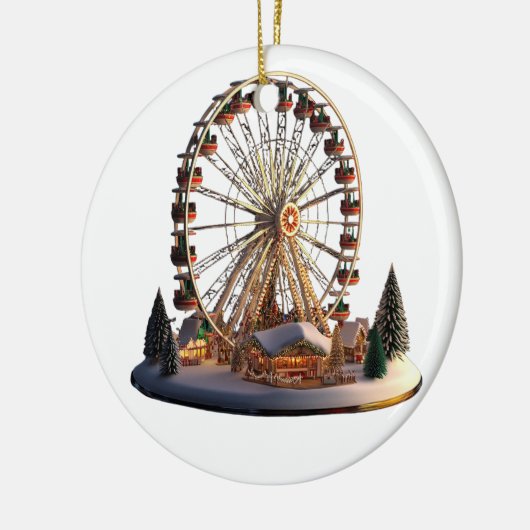 Gorgeous Ferris Wheel Ceramic Christmas Pendant - Keramik Ornament (Links)