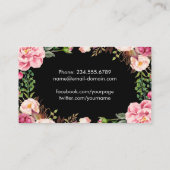 Gorgeous Floral Girly Abschluss Students Telefonnummerkarte (Rückseite)